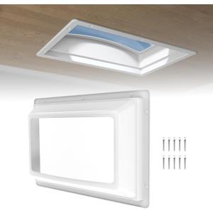 RVGUARD RV Skylight Inner Dome for 14"x22" Opening, Replacement Inner Dome Skylight for Camper Trailer Fifth Wheel Truck, UV Resistant, Screws Included, Clear Window