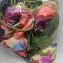 Hotop 20 Pcs Artificial Rose Flowers with Long Stem,Real Touch Silk Realistic Plastic Bouquet Roses Bulk for Home Decor Bridal Wedding Party Table Centerpieces Decorations(Rainbow)