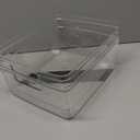 BINO | Plastic Storage Bins, Medium - 2 Pack | THE LUCID COLLECTION | Multi-Use Built-In Handles | BPA-Free | Clear Storage Containers | Fridge Organizer | Pantry & Home Organization