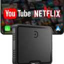 Wireless CarPlay Adapter AI Box for iPhone & Android Auto YouTube & Netflix Support, TF Card Offline Playback, Plug and Play, Wired to Wireless Conversion, Stable 5.8GHz WiFi & Bluetooth 5.3