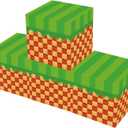 Zliisang 4pcs Large Green Grass Boxes for Birthday Party Decorations Cartoon Theme Balloons Box Birthday Party Supplies