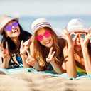 Wanheart 20 Pairs Heart Shaped Sunglasses, Jelly Color Rimless Love Glasses for Women and Men, Trendy Candy Color Heart-Shaped Glasses for Party, Vacation, and Summer Fun