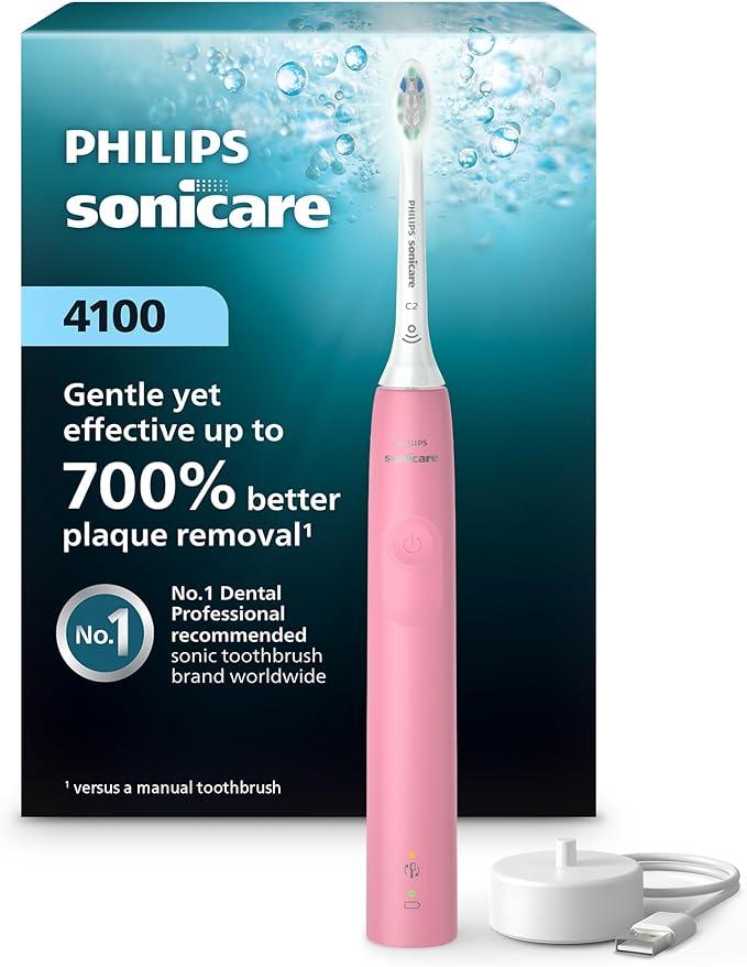 Philips Sonicare ProtectiveClean 4100 Rechargeable Electric Power Toothbrush, Pink, HX6815/01