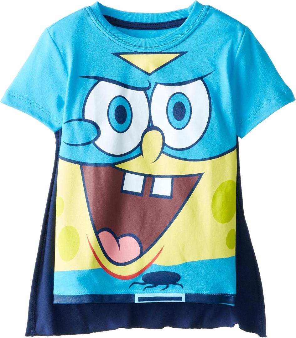 Spongebob Squarepants Little Boys' Toddler T-Shirt with Cape (Royal)
