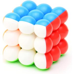 CuberSpeed YJ 3x3 Ball Cube Bead 3x3x3 Stickerless Magic Cube Puzzle