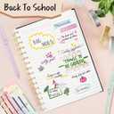 2 x Hapikalor Gel Pens, 6 Pcs 0.5mm Quick Dry Black Ink Pens Fine Point Smooth Writing Pens, Cute Gifts for Women Stocking Stuffers for Teen Girls (1 Count (Pack of 6), Multicolor)