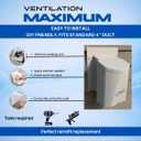 Ventilation Maximum AF4-C 4 Inch Outdoor Wall Dryer Vent Cover Exterior Bathroom Exhaust Fan & HVAC Intake/Exhaust, Energy-Saving, Galvanized Steel, Weatherproof - Black
