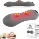 USUIE 3-in-1 Rechargeable Electric Lumbar Support Pillow with Heat & Massage & Traction, Ergonomic Lower Back Massager for Pain Relief Deep Tissue, Ideal for Car/Bed/Sleeping/Office Chair/Travel