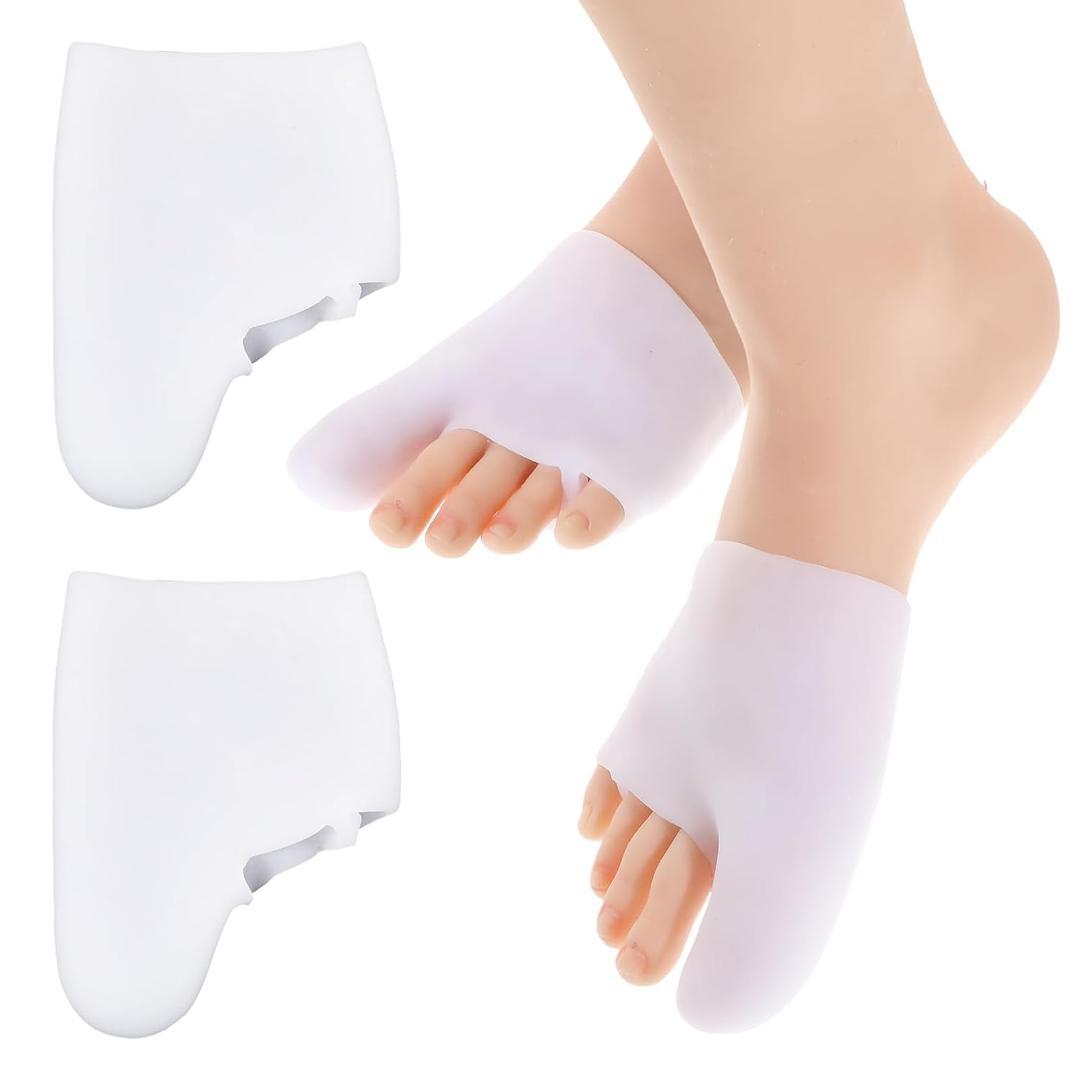 Gel Big Toe Cap & Metatarsal Sleeves, 2 Pack Silicone Big Toe Protector Reusable Bunion Corrector for Women and Men to Help Relieve Bunion Pain, Prevent Corns, Calluses, Blisters, Ingrown Toenails
