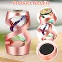 2 in 1 Hypnotic Kinetic Spinning Desk Toy, Adult Fidget Toys, Stress Relief Anti-Anxiety Desk Decor, Ideal Gift for Office Graduation Back to School, Rose Gold