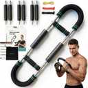 Twister Arm Trainer, Adjustable Chest & Arm Workout Equipment for Men & Women with 6 Springs (30-120 lbs) & 3 Resistance Bands, Home Workout Equipment and Forearm Trainer with Poster & Storage Bag