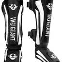 Kickboxing Shin Guards Muay Thai Shin Pads for Men, Women, Adjustable Leg Guards with Instep Protection Shinguards Martial Arts Training Equipment for MMA Training and Sparring (Small)