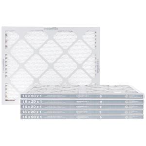 Amazon Basics 16x20x1 Air Filter 6-Pack, MERV 8 AC Furnace Filters, Allergy Control, Removes Dust, Lint and Pollen, Electrostatic (Actual Size: 15.75" x 19.75" x 0.75")