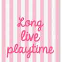RZQIJ Long Live Playtime Sign Hanging Wall Flags Canvas Banner 12x16 Inch - Toddler Wall Decor Banner for Room, Playroom, Bedroom - Poster Hanger Frame for Kids - Girls Bedroom Decor(013)
