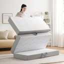 Folding Mattress Full, 4 Inch Memory Foam Foldable Mattress Full, Trifold Mattress with Breathable & Washable Cover, Portable Mattress for Guest Bed, 73"x52"x4"