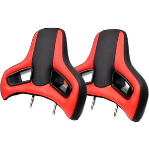 2pc Sport Style Racing Seat Headrest 496 * 386cm Plug-in Detachable Leather High Elasticity Head Rest,Rod Diameter :14mm