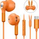 USB C Headphone for Samsung S25 FE S24 A16 A17 Wired Earbuds Magnetic in-Ear Type C Earphone with Microphone Volume Control Bass Stereo Noise Canceling for iPhone 17 Pro Max Air 16 16e 15 Pixel 10 9a