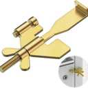 1 PCS Gold Portable Door Lock,Heavy-Duty Portable Door Lock for Home, Travel, Hotels, Apartments