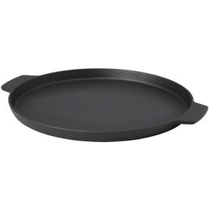 Cast Iron Pizza Pan  Reversible Round Pan with Dual Handles  Black Baking & Cooking Skillet for Oven, Grill, or Stovetop Use, 13.75 Inch