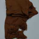 MACEVIA Brown Throw Blanket for Bed Couch 50" X 60" Knitted Blanket Christmas Decorative for Living Room Sofa (Brown)