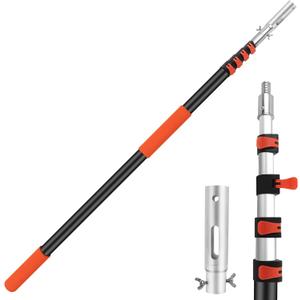Telescopic Pool Pole, Extendable Pool Pole 16FT Heavy Duty Aluminum Telescoping Pool Cleaning Pole with 4 Baffle Locks, Universal 1.25" Pole for Pool Skimmer Nets, Rakes, Brushes & Vacuum Heads