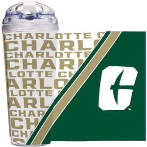 Rico Industries NCAA Standard 24oz Acrylic Tumbler with Hinged Lid, Officially Licensed Double Wall Tumbler with Straw
