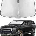 EcoNour Windshield Sunshade Compatible for Rivian R1S / R1T 2022-2024 2025 2026, Sun Visor for Front Windshield & Window Sun Shade Cover, UV Heat Blocker & Protector, Car Accessories