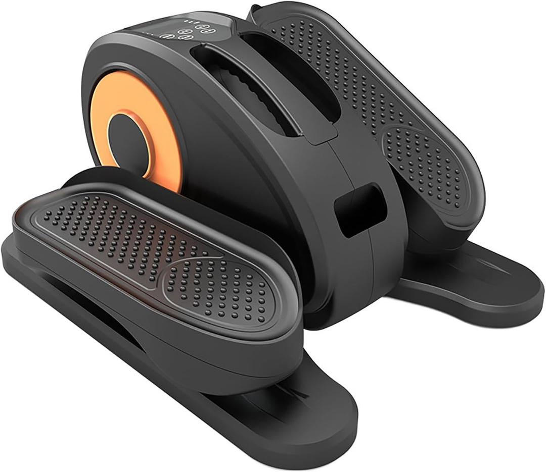 Under Desk Elliptical Machine, Mini Electric Desk Cycle with Remote Control, 5 Gears Adjustable Pedal Resistance and Durable Non-Slip Panel, Saving Space and Compactly Portable, for Home