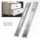 SHUHANG 1 pair Full Extension Drawer Slides 18Inch 100lb Load Capacity Side Mount Ball Bearing Glides Runners Rails Cabinet Dresser Wardrobe Kitchen Trash (18 Inch, 1 Pair)