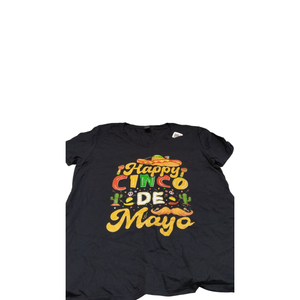 Vintage Cinco De Mayo Mexico T-Shirt (Small, Black)