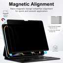 Magnetic Privacy Screen for iPad Pro 13 inch M5 2025/M4 2024(8th/7th Generation),Removable Anti Spy Glare Blue Light Filter Black Secrity Privacy Film