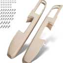 80995 Front Driver & Passenger Side Armrest Repair Fit for Chevrolet Chevy Silverado Suburban Tahoe Avalanche For GMC Sierra Yukon 2010-2014 Door Panel with Release Handle Above Armrest - Tan