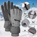Winter Ski Gloves for Men & Women - Waterproof Thermal Windproof with Touchscreen,Non-Slip Grip for Outdoor Skiing Hiking Snowboard