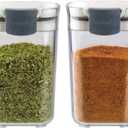 ProKeeper Seasoning & Spice Storage Containers  Airtight, Clear, 2-Pack
