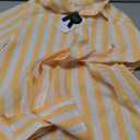 Runcati Mens Short Sleeve Linen Shirts Striped Casual Button Down Shirt Summer Beach Vacation Tops, M