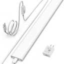 ASOKO Plug-in Under Cabinet Lighting, 16Inch LED Workbench Lights with Super Brighten 700Lumen and Dimmable 6000K Cool White, Memory Function Desk Lamp for Kitchen Sink/Desk/Workbench