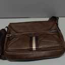 Zipper Buckle Leather Messenger Bag Crossbody Shoulder Bag Vintage Handle Bags | Zipper, Buckle, Leather, Vintage (C-dark Brown)