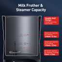 Milk Frother, Paris Rhne 4-in-1 Milk Steamer and Frother, Hot & Cold Foam Milk Warmer with Temperature Control, Auto Shut-Off Frothers for Coffee, Latte, Cappuccino, Macchiato, Blue