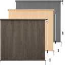 Outdoor Roller Shade 4' W x 6' L Cordless Patio Shades Roll Up Outdoors Blinds with UV Protection, Exterior Roller Shades Cloth for Porch Pergola, Mocha, 48"W x 72"H