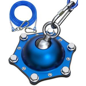 TOPKNOT Dog Tie Out Cable and Stake, (up to 200lbs) 360°Swivel Dog Run- No Tangle, with 30FT Heavy Duty Tie Out Cable for Dogs, Runner for Yard, Ideal for Outdoor Camping