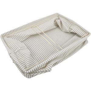 Holibanna 1pc Rattan Storage Basket Fabric Cube Storage Bins Striped Home Container