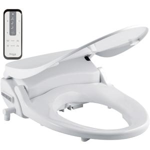 Bemis B980NL 390 Plus Cleansing Spa Round Bidet Toilet Seat, Cotton White (Round, Cotton White)
