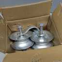 2 Pack Sliding Gate Rollers 5" Steel Pipe Track Roller Galvanized for 1 5/8" Pipe Track, (Pack of 2)