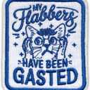 2 x My Flabbers Have Been Gasted Patch 3 Inches Funny Cat Cute Mental Health Meme Humor Iron On/Sew On Embroidery Fabric Applique Patches for Trucker Hat Clothes Backpack DIY Accessories Friend Gift