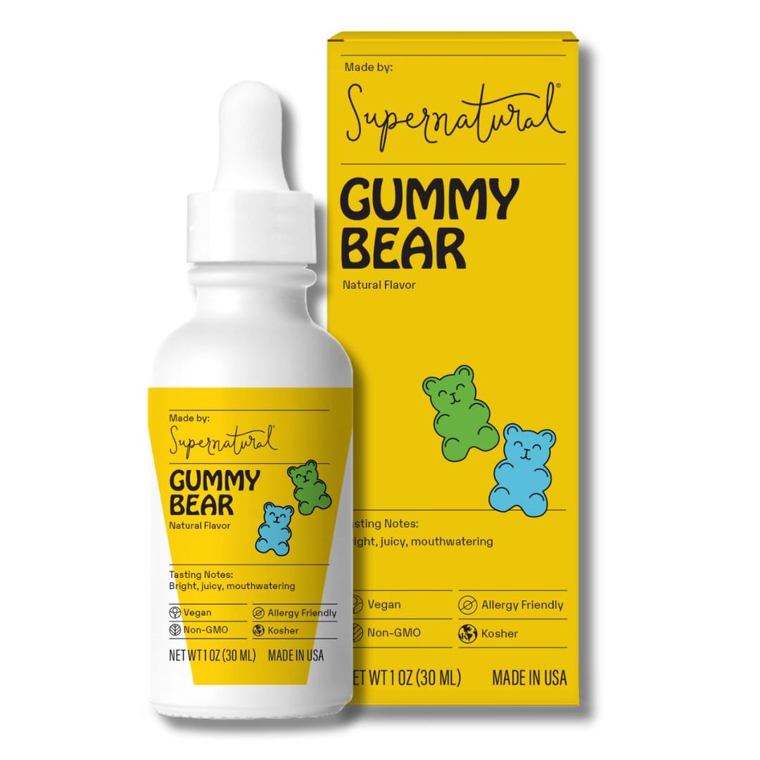 2 x Gummy Bear Flavor Drops, Unsweetened Vegan Drop Flavoring for Drinks, 1 OZ (EXP 10/01/26)