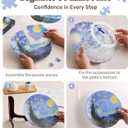 PieceRelax 3D Puzzle Plate 124 Pieces - Shells and the Sea - Jigsaw Puzzle for Adults, Decorative Plate with Durable Plastic Pieces, Ideal Gift for Home or Office Décor [PL1011]