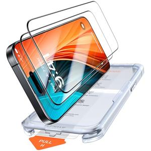 TORRAS Military-Grade Shatterproof for 16 Plus Screen Protector 6.7 Inch [9H+ Tempered Glass& One-Step Installation] Anti-Scratch Full Coverage Fit Bubble Free Case-Friendly Film, 2 Park,GlassGo X