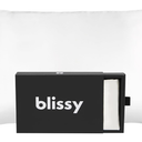 Blissy Silk Pillowcase - 100% Pure Mulberry Silk - 22 Momme 6A High-Grade Fibers - Pillow Cover for Hair & Skin - Regular, Queen & King with Hidden Zipper (Standard,Blissy White)