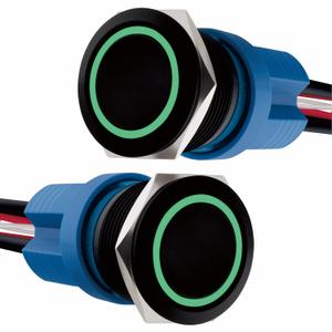 LED Latching Aluminum Push Button Switch 12-24V DC 20A 1NO On Off with Wire Socket (2, Green, 22mm) LED Latching Aluminum Push Button Switch 12-24V DC 20A 1NO On Off with Wire Socket (2, Green, 22mm)