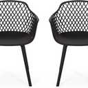 Christopher Knight Home Delia Outdoor Dining Chair (Set of 2), Black